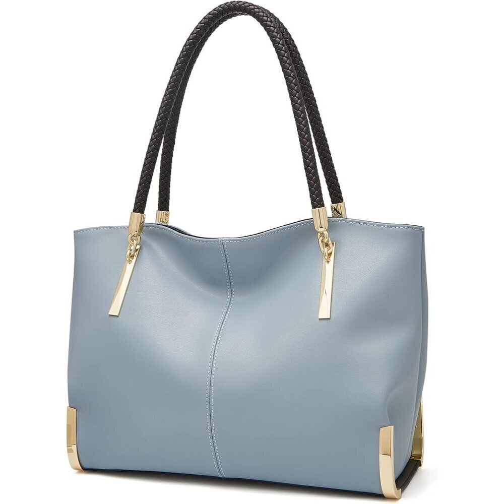 FOXLOVER Large Capacity Tote Bag for Women, Genuine Leather Designer Top-Handle